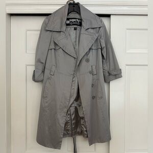 Women's Classic Silver Trench Coat